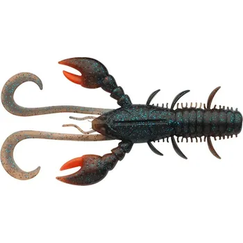 Rybářský háček Berkley Gumová nástraha Hollow Craw 7cm Dark Cray UV Claw 8ks