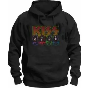 Pánská mikina Merch Kiss: Mikina Logo Kiss, Faces & Icons XXL
