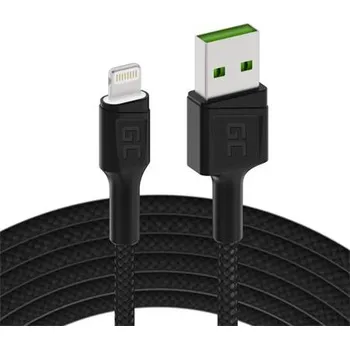 Prodlužovací kabel Green Cell Ray Kabel USB-A - Lightning 2m LED s rychlým nabíjením pro Apple iPhone KABGC12