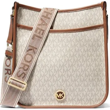 Módní doplněk Michael Kors Luisa Large Signature Logo Messenger Bag Vanilla Luggage