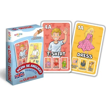 Karetní hra Karty - Kvarteto Učím se anglicky – The Clothes