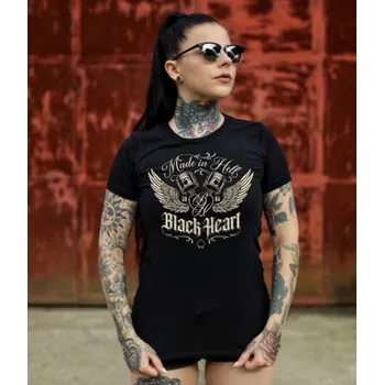 Dámské tričko tričko street dámské - Wings - BLACK HEART - 19658