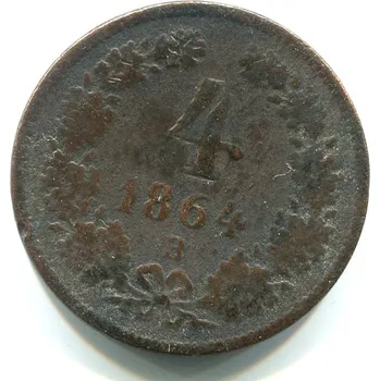 František Josef I. 4 kreuzer 1864/B.
