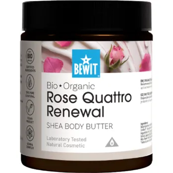 Tělové mléko Bewit Růžové bambucké tělové máslo Quattro Rose Renewal BIO 230 ml (Harmonizující péče s probiotiky)