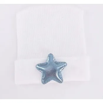 Pokrývka hlavy Dětská čepice s hvězdou A490 světle modrá