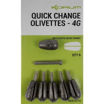 Korum Rychlovýměnná Zátěž Quick Change Olivettes - 2 g