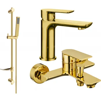 Vodovodní baterie Mexen Alfa DF02 vanová sada, zlatá - 745703DF02-50 Bateriové soupravy