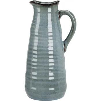 Váza Kameninová váza s uchem modrá