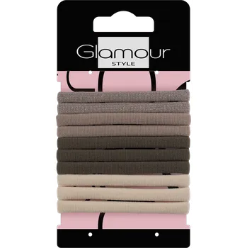 Glamour gumičky do vlasů mix barev střední, 10 ks / 1 bal.