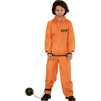 Karnevalový kostým Chlapecký kostým vězeň, oranžový - Pro věk 11-13 let