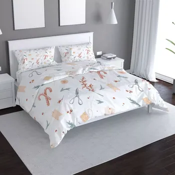 Povlečení Saténové povlečení Sváteční dílna - Sablio - 140x220 / 90x70