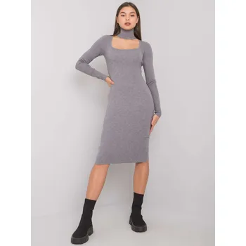 Dámské šaty TW SK BI šaty ZS5178.84 tmavě šedé jedna velikost