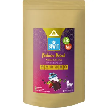 Míchaný nápoj Bewit Proteinový nápoj aronie s černým rybízem, borůvkou a jahodou se sušenou třtinovou šťávou, BIO (Cholesterol, Imunitní systém)