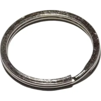 Plochý kroužek na klíče 28 mm, poniklovaný