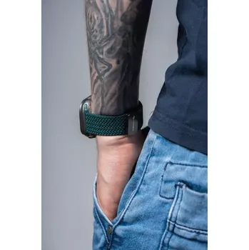 Řemínek na hodinky Nylonový magnetický řemínek F-DESIGN FA02 pro hodinky APPLE Watch 38 / 40 / 41 mm deštný prales zelený