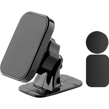 Magnetický držák telefonu na palubní desku 360° otočný Kompaktní držák se samolepicí základnou Univerzální montáž do auta