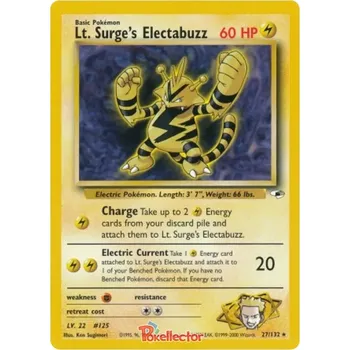Sběratelská karetní hra Lt. Surge´s Electabuzz 027/132 - Gym Heroes 1st. edition