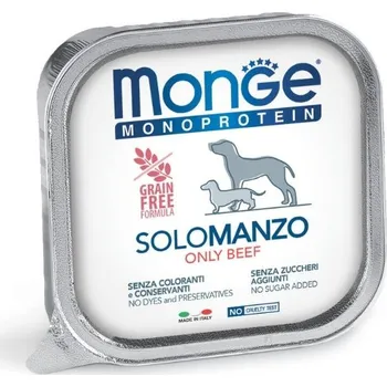 Krmivo pro psa Konzerva MONGE Dog Monoprotein hovězí paštika 150g