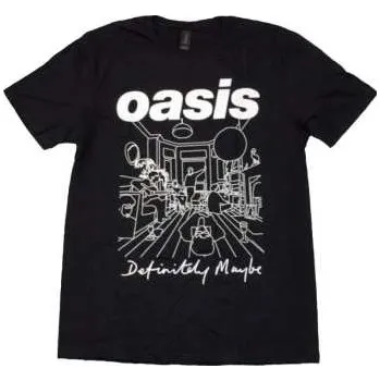 Pánské oblečení Merch Oasis: Oasis Unisex T-shirt: Definitely Maybe Line Drawing (small) S