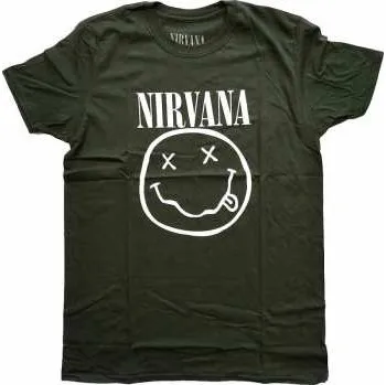 Pánské tričko Merch Nirvana: Tričko White Smiley XXL (216080)