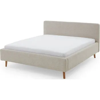 Postel Béžová čalouněná dvoulůžková postel bez roštu 180x200 cm Mattis – Meise Möbel ID_1467666