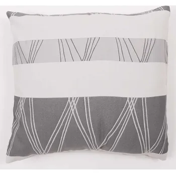 Povlak na dekorativní polštářek Tibex Povlak ŠEDÝ S PRUHY A VZORY 40 x 40 cm