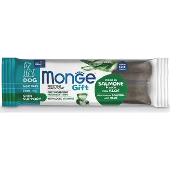 MONGE Gift Dog masové tyčinky s čerstvým lososem a aloe 40g