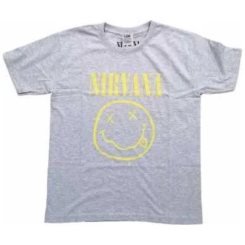 Pánské oblečení Merch Nirvana: Dětské Tričko Yellow Smiley 11-12 let