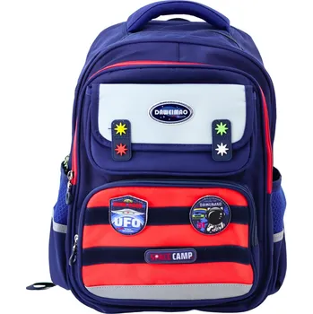 Školní batoh LEAN Dětský školní batoh s hrudním popruhem námořnický modrý červený vesmír 20 l 38 cm