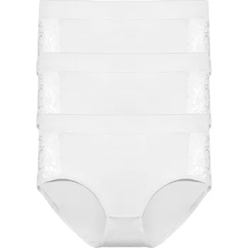Kalhotky Beáta dámské kalhotky vyšší pas 9025 - 3bal L bílá