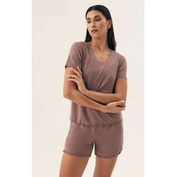 Pánské oblečení Dámské pyžamo Henderson 42679-82X Purple Animal XL