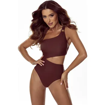Dámské plavky Jednodílné plavky TORI -G "W" hořká čokoláda, VELIKOST DVOUDÍLNÉ PLAVKY XL