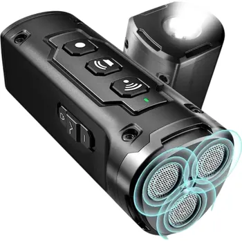 Obojek pro psa Ultrazvukové zařízení pro výcvik psů s LED svítilnou Dobíjecí odpuzovač proti štěkání Kompaktní výcvik psů Eliminace štěkání černá