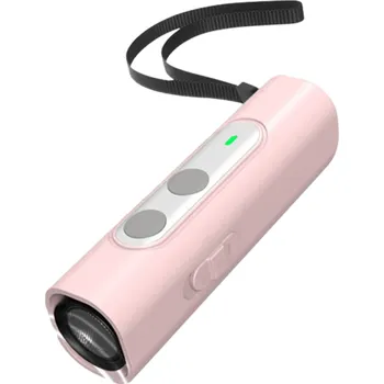 Obojek pro psa Ultrazvukový odpuzovač psů proti štěkání Dobíjecí výcvikové zařízení USB Výcvik psů Eliminace štěkání Přenosný odpuzovač růžová