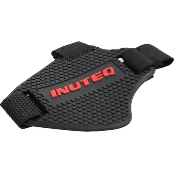 Univerzální protiskluzový gumový chránič na motocyklové boty 8,5x11,5 cm s elastickým páskem 30 cm Ochrana při řazení červená