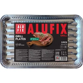 Jednorázové nádobí Alu fix grilovací misky 34,5 x 22,5 x 2,5 cm, 3 ks