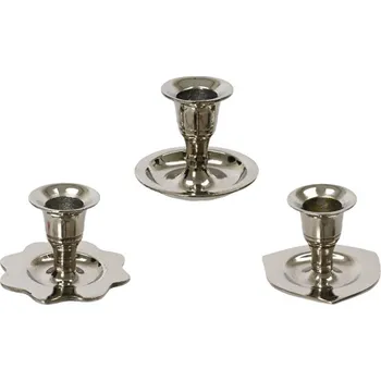 Svícen Svícen kovový stříbrný