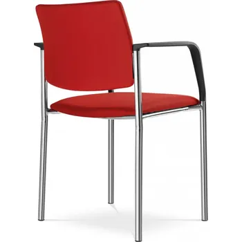Jednací židle Konferenční židle CONFERENCE 155-N4,BR (4-nohá kostra, chrom, stohovatelná, područky)
