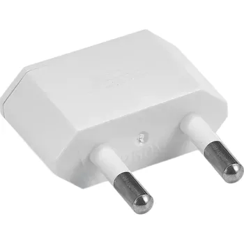 Elektrická zásuvka Adaptér EU cestovní elektrický adaptér 6A 125V/250V 2pin zástrčka typ C nehořlavý AC zásuvka 18 x 4,0 mm adaptér do EU zásuvky bílá