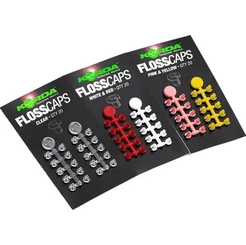 20ks - Zarážky Korda Floss Caps Clear