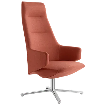 Luxusní křeslo Melody Lounge ML-XL-FR-N6 (4-ramenný ALU leštěný kříž, automatická synch. mechanika)