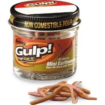Rybářský háček 42ks - Červ Berkley Gulp! Mini Earthworm 3cm Natural