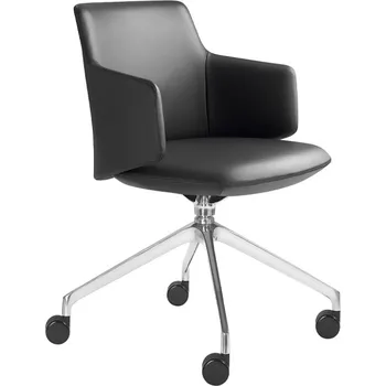 Křesílko MELODY MEETING 360,F75-N6 (4-ramenný ALU leštěný kříž, kolečka)