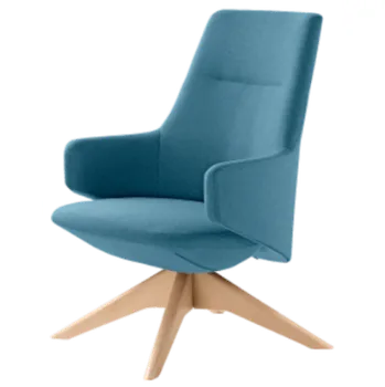 Designové křeslo Melody Lounge ML-L-RA,FW (dřevěný kříž, houpací mechanika s aretací)