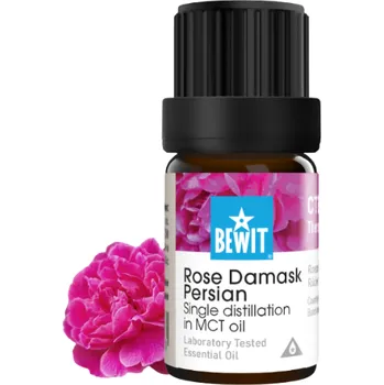 Zahradní osvětlení Bewit Růže damašská jednou destilovaná v MCT oleji 5 ml (Je to elixír péče pro pleť a pokožku)
