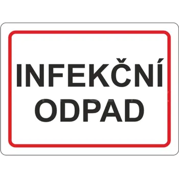 Speciální papír INFEKČNÍ ODPAD - Samolepka k označení nádob s nebezpečným odpadem A
