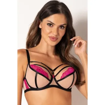 Podprsenka Nevyztužená podprsenka Mediolano Deziro Černo-růžová 75K