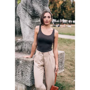 Pánské tričko Bamboo tílko Marta hnědé Velikost: L