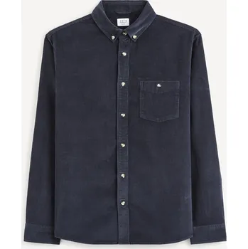Pánská košile Celio Košile velur Carduroys 1113117 Tmavě modrá S