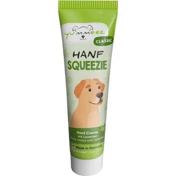 Pamlsek pro psa YUMMEEZ Squeezie Hemp s konopím a levandulí 100g